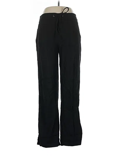 Pre-owned Nicole Miller Linen Pants In Black