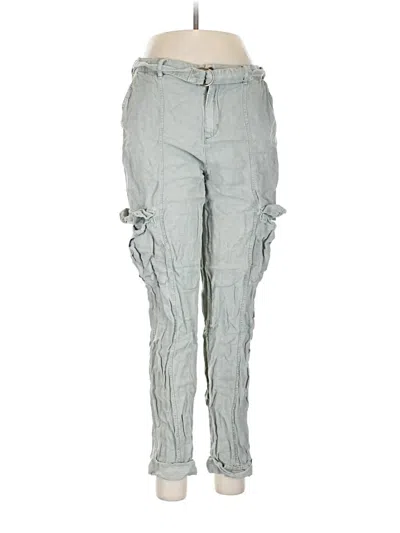 Pre-owned Nicole Miller Linen Pants In Blue