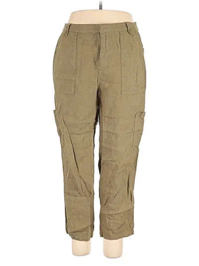 Pre-owned Nicole Miller Linen Pants In Brown