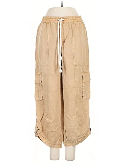 Pre-owned Nicole Miller Linen Pants In Brown