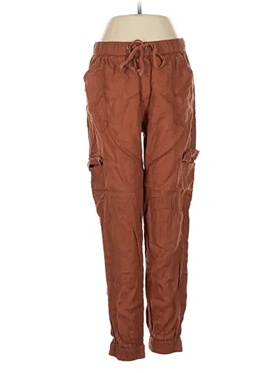 Pre-owned Nicole Miller Linen Pants In Brown
