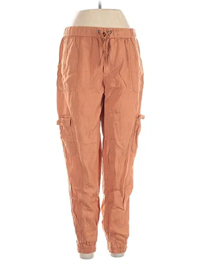Pre-owned Nicole Miller Linen Pants In Brown