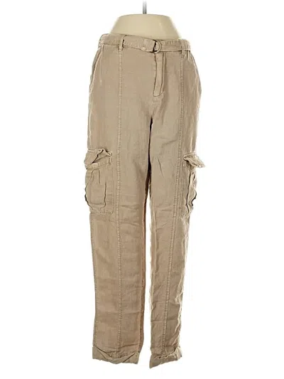 Pre-owned Nicole Miller Linen Pants In Brown