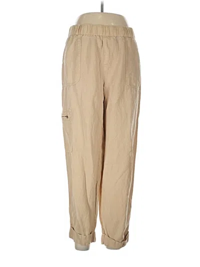 Pre-owned Nicole Miller Linen Pants In Brown