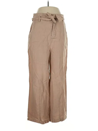Pre-owned Nicole Miller Linen Pants In Brown