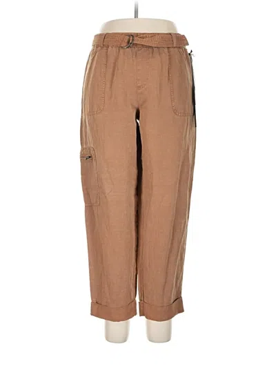 Nicole Miller Linen Pants In Brown