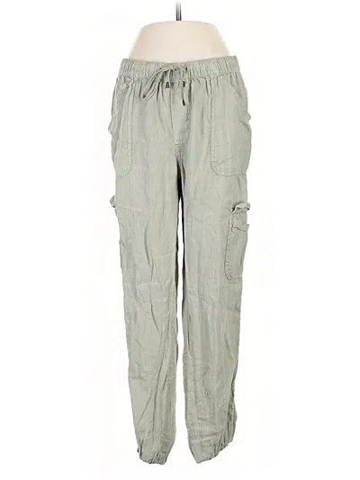 Pre-owned Nicole Miller Linen Pants In Gray