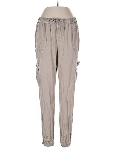 Pre-owned Nicole Miller Linen Pants In Gray