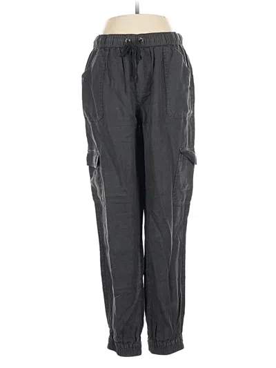 Pre-owned Nicole Miller Linen Pants In Gray