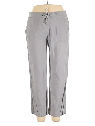 Pre-owned Nicole Miller Linen Pants In Gray