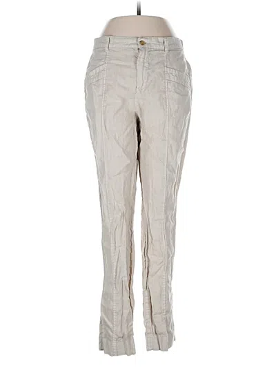Pre-owned Nicole Miller Linen Pants In Gray