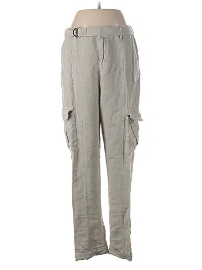 Pre-owned Nicole Miller Linen Pants In Gray