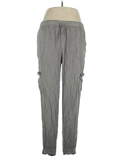 Pre-owned Nicole Miller Linen Pants In Gray