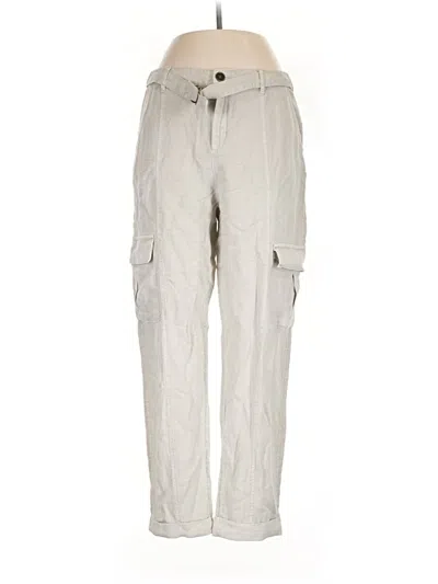 Pre-owned Nicole Miller Linen Pants In Gray