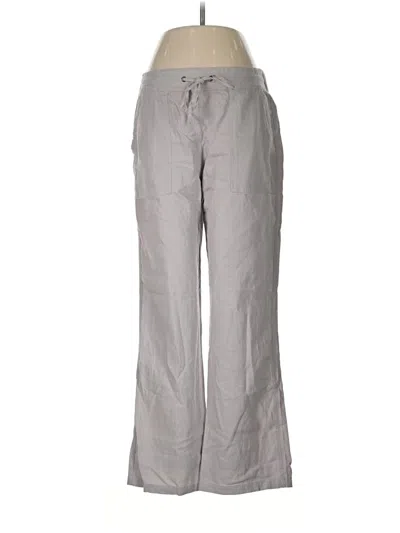 Pre-owned Nicole Miller Linen Pants In Gray