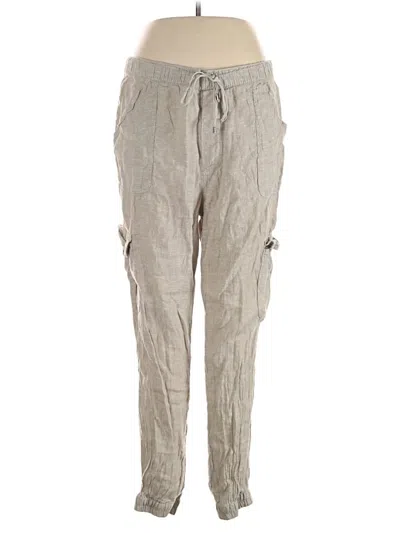 Pre-owned Nicole Miller Linen Pants In Gray