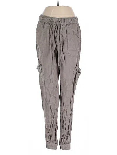 Pre-owned Nicole Miller Linen Pants In Gray