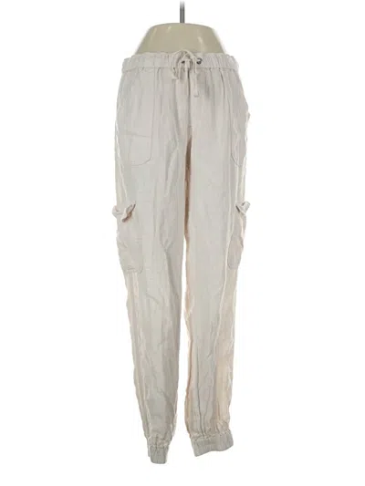 Pre-owned Nicole Miller Linen Pants In Gray