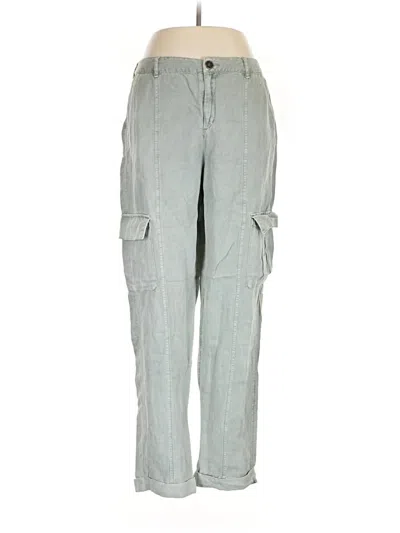 Pre-owned Nicole Miller Linen Pants In Gray