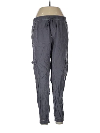 Pre-owned Nicole Miller Linen Pants In Gray
