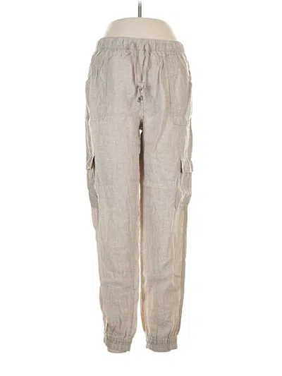Pre-owned Nicole Miller Linen Pants In Gray