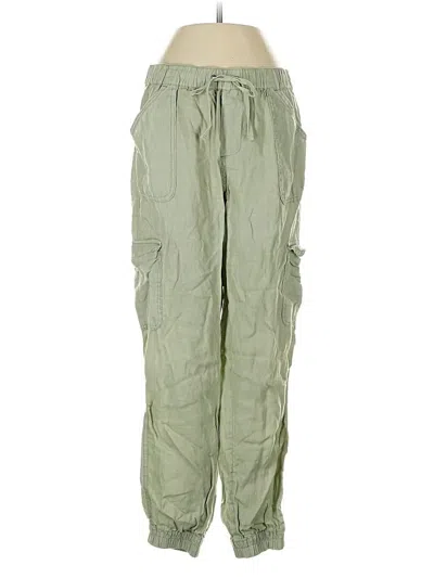Pre-owned Nicole Miller Linen Pants In Green