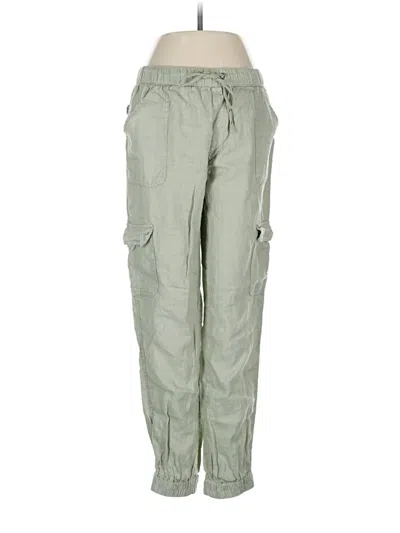 Pre-owned Nicole Miller Linen Pants In Green