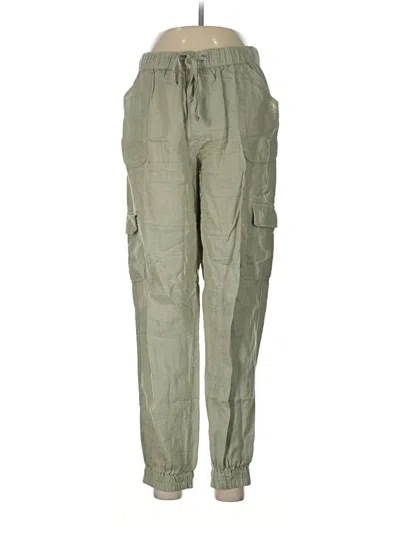 Pre-owned Nicole Miller Linen Pants In Green