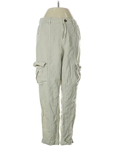 Pre-owned Nicole Miller Linen Pants In Green