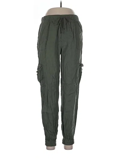 Pre-owned Nicole Miller Linen Pants In Green
