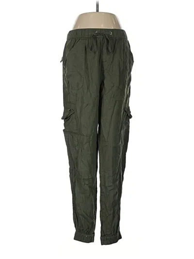 Pre-owned Nicole Miller Linen Pants In Green