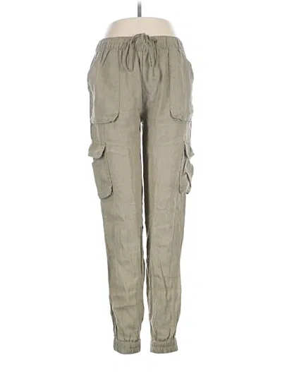 Pre-owned Nicole Miller Linen Pants In Green