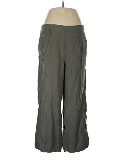 Pre-owned Nicole Miller Linen Pants In Green