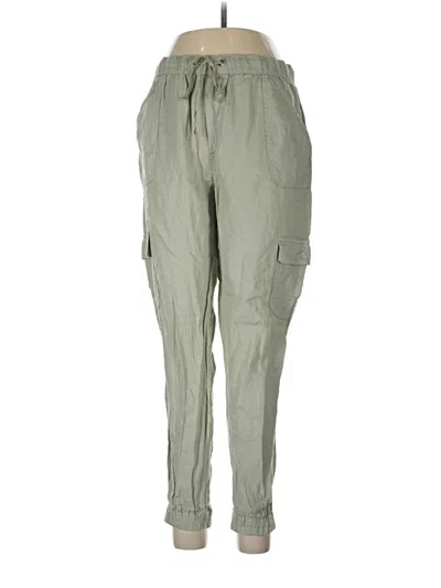 Pre-owned Nicole Miller Linen Pants In Green