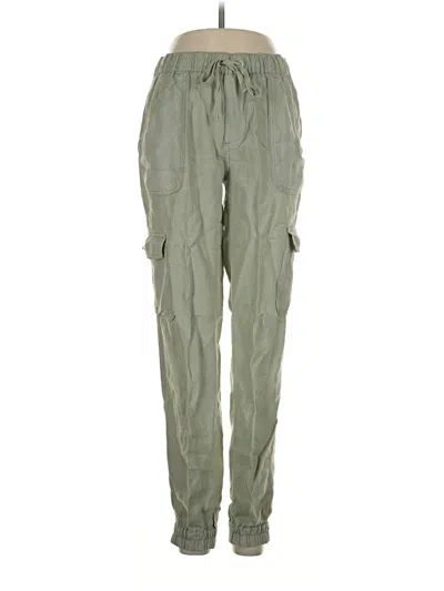 Pre-owned Nicole Miller Linen Pants In Green