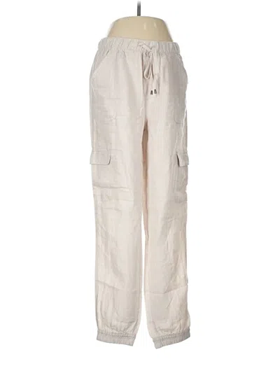 Pre-owned Nicole Miller Linen Pants In Ivory