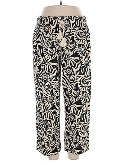 Pre-owned Nicole Miller Linen Pants In Ivory