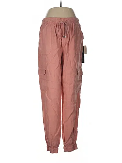 Pre-owned Nicole Miller Linen Pants In Pink