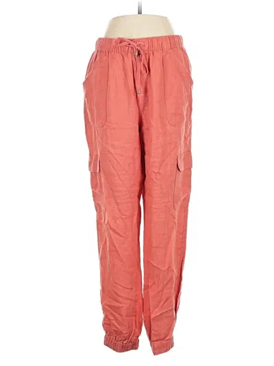 Pre-owned Nicole Miller Linen Pants In Red