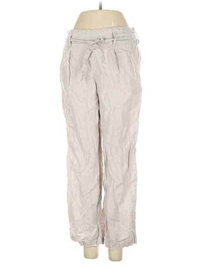 Pre-owned Nicole Miller Linen Pants In Silver