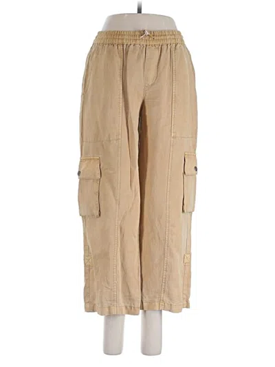 Pre-owned Nicole Miller Linen Pants In Tan