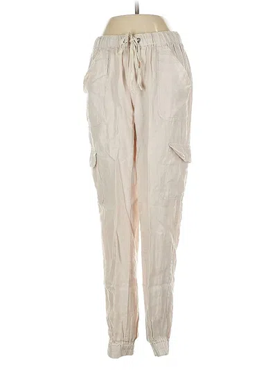 Pre-owned Nicole Miller Linen Pants In White