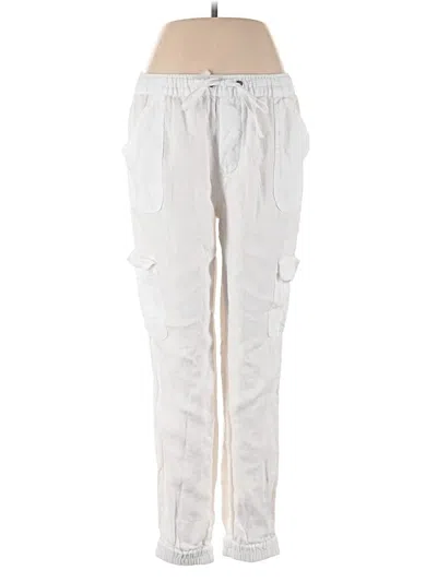 Pre-owned Nicole Miller Linen Pants In White