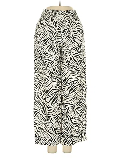 Pre-owned Nicole Miller Linen Pants In White