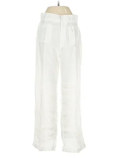 Pre-owned Nicole Miller Linen Pants In White