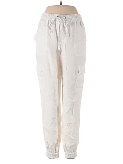 Pre-owned Nicole Miller Linen Pants In White
