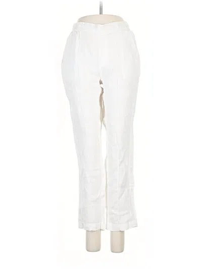 Pre-owned Nicole Miller Linen Pants In White