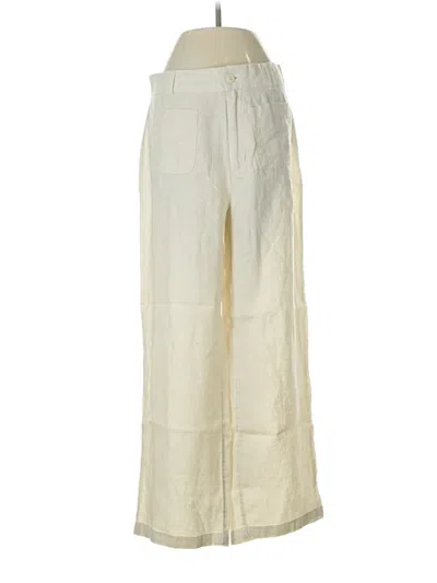 Pre-owned Nicole Miller Linen Pants In White