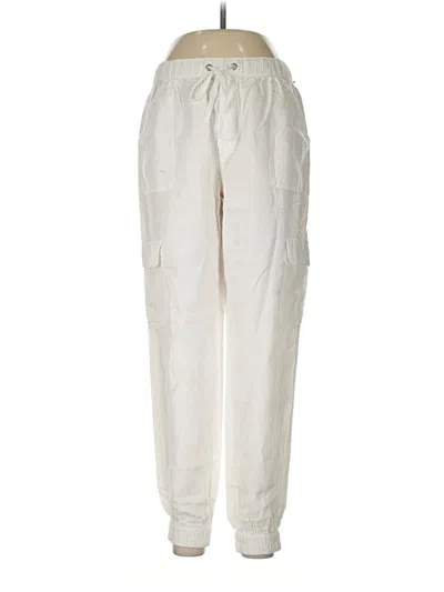 Pre-owned Nicole Miller Linen Pants In White