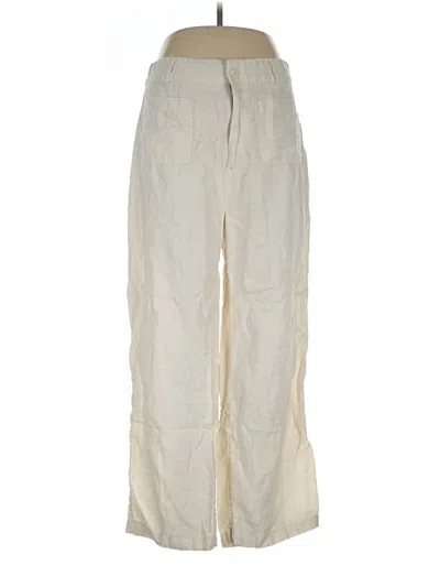 Pre-owned Nicole Miller Linen Pants In White